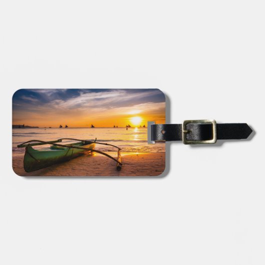 Tropical Beaches | Boracay's White Beach Bagagelabel (Voorkant horizontaal)