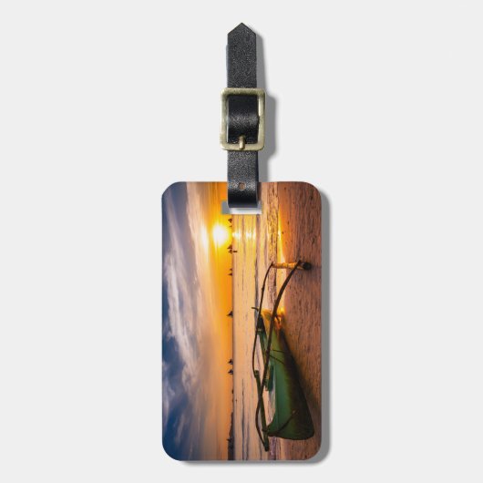 Tropical Beaches | Boracay's White Beach Bagagelabel (Voorkant verticaal)