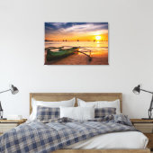 Tropical Beaches | Boracay's White Beach Canvas Afdruk (Insitu (Slaapkamer))