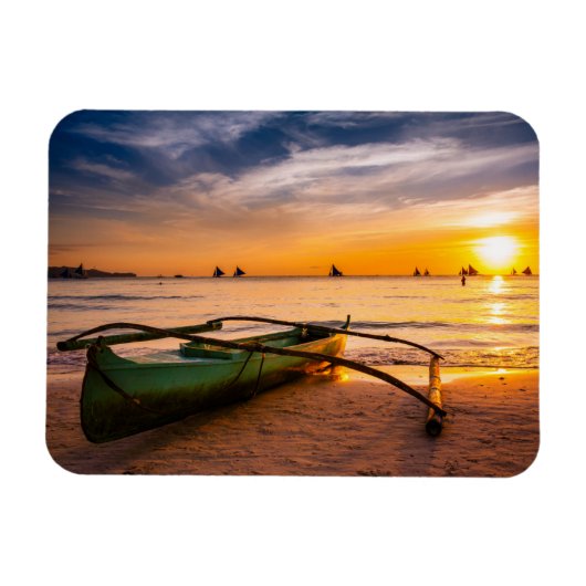Tropical Beaches | Boracay's White Beach Magneet (Horizontaal)