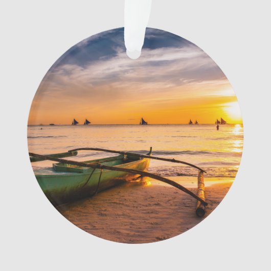 Tropical Beaches | Boracay's White Beach Ornament (voorkant)