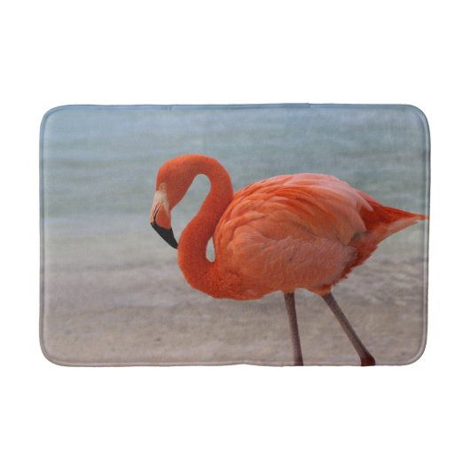 Tropical Beaches Caribbean Flamingo, Aruba Badmat (Voorkant)