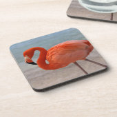 Tropical Beaches Caribbean Flamingo, Aruba Bier Onderzetter (Linkerzijde)