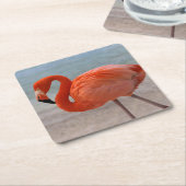 Tropical Beaches Caribbean Flamingo, Aruba Kartonnen Onderzetters (Schuin)