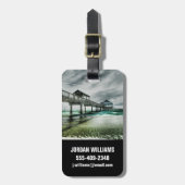 Tropical Beaches | Clearwater Florida Bagagelabel (Voorkant verticaal)