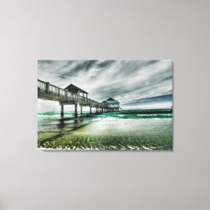 Tropical Beaches Clearwater Florida Canvas Afdruk