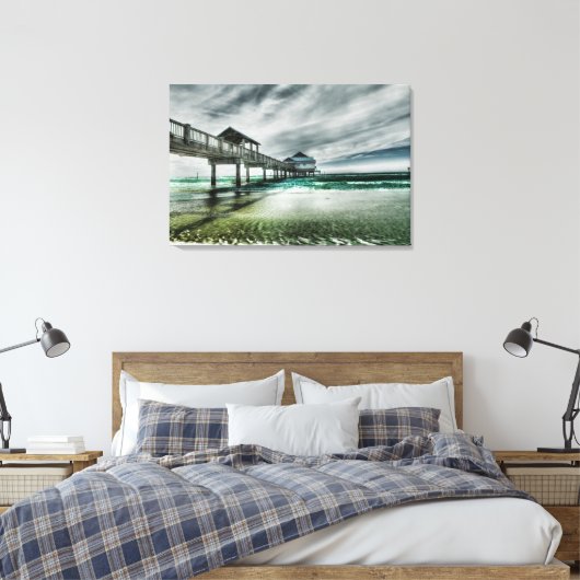 Tropical Beaches | Clearwater Florida Canvas Afdruk (Insitu (Slaapkamer))