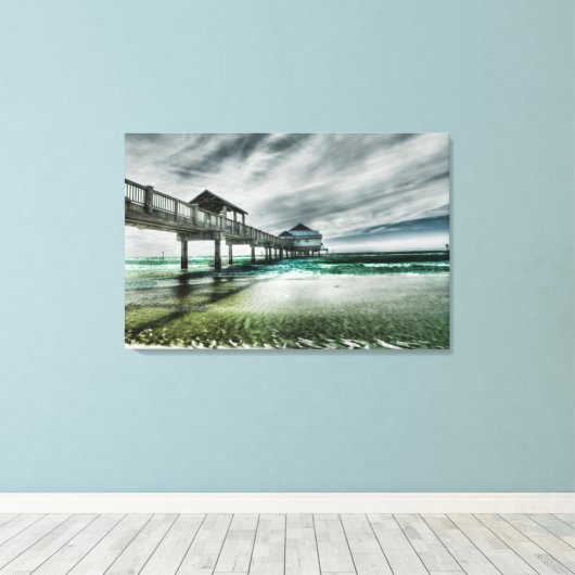 Tropical Beaches | Clearwater Florida Canvas Afdruk (Insitu (Houten vloer))