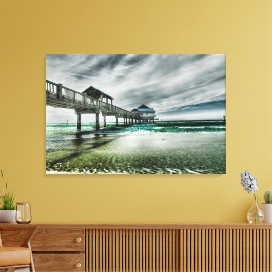 Tropical Beaches | Clearwater Florida Canvas Afdruk (Insitu (Woonkamer))