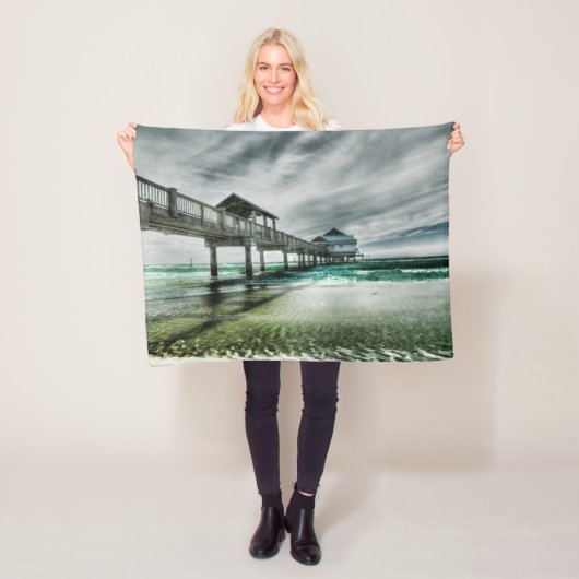 Tropical Beaches | Clearwater Florida Fleece Deken (In situ)
