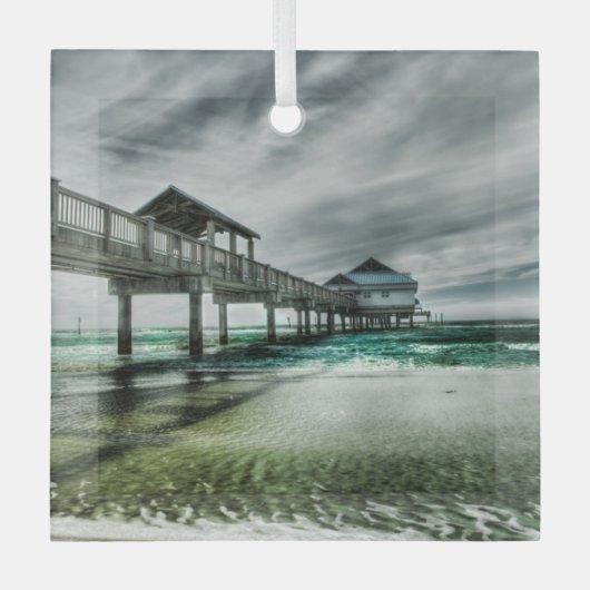 Tropical Beaches | Clearwater Florida Glas Ornament (Voorkant)