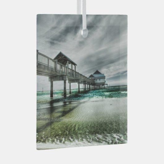 Tropical Beaches | Clearwater Florida Glas Ornament (Voorkant Rechts)