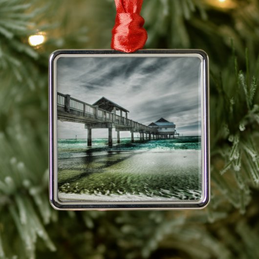 Tropical Beaches | Clearwater Florida Metalen Ornament (Boom)