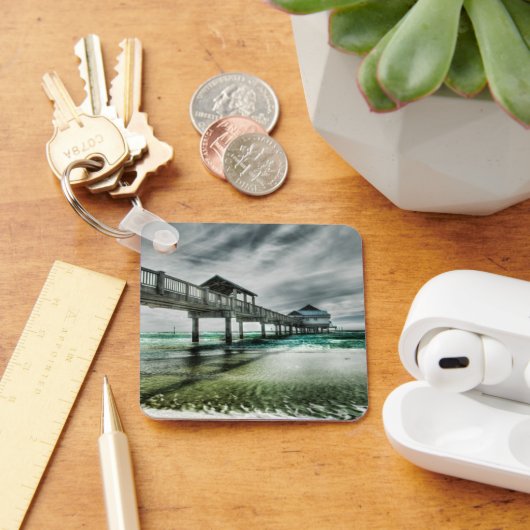 Tropical Beaches | Clearwater Florida Sleutelhanger (Bureau)