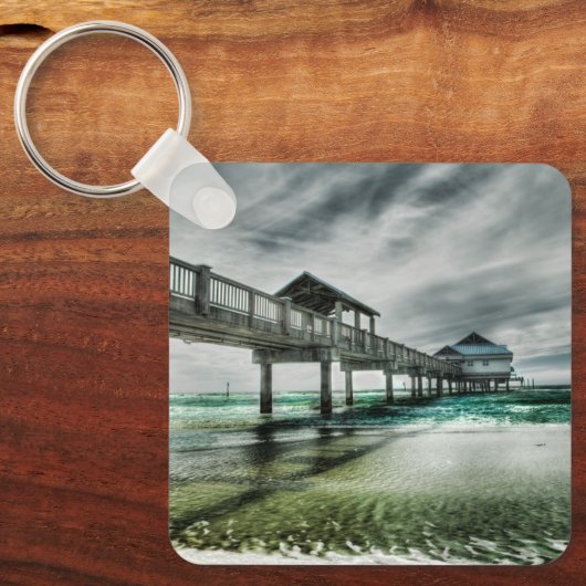 Tropical Beaches | Clearwater Florida Sleutelhanger (Voorkant)