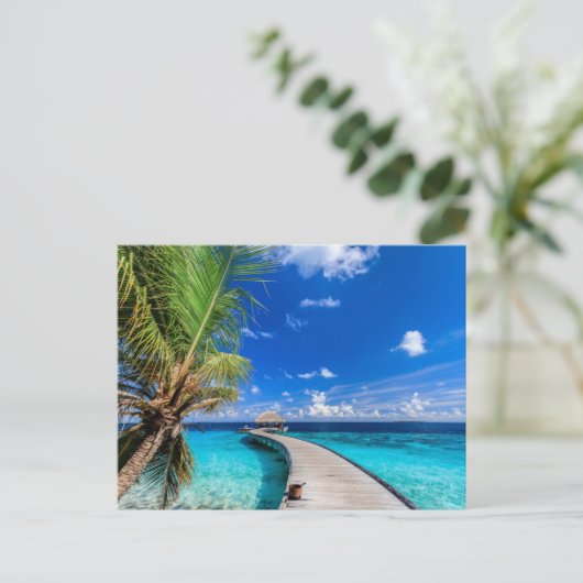 Tropical Beaches Dusit Thani Maldives Briefkaart (Staand voorkant)