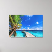 Tropical Beaches Dusit Thani Maldives Canvas Afdruk (Voorkant)