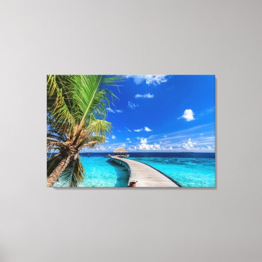 Tropical Beaches Dusit Thani Maldives Canvas Afdruk (Voorkant)