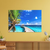 Tropical Beaches Dusit Thani Maldives Canvas Afdruk (Insitu (Woonkamer))