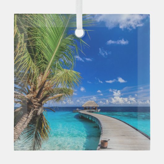 Tropical Beaches Dusit Thani Maldives Glas Ornament (Voorkant)