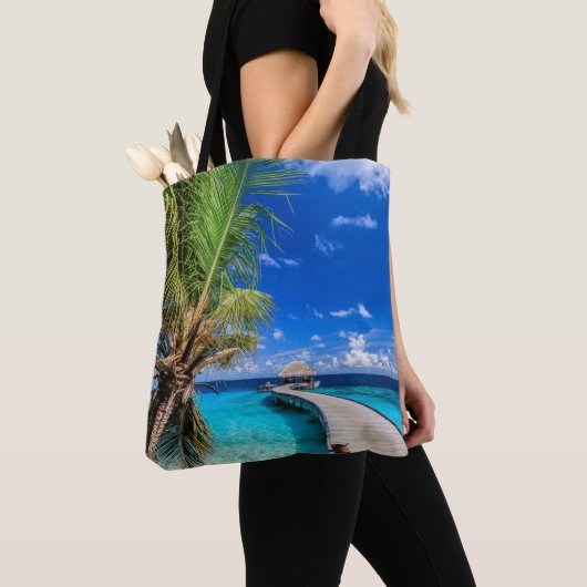 Tropical Beaches Dusit Thani Maldives Tote Bag (Dichtbij)