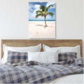Tropical Beaches Eagle Beach, Aruba Canvas Afdruk (Insitu (Slaapkamer))