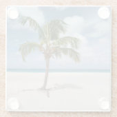 Tropical Beaches Eagle Beach, Aruba Glazen Onderzetter (Achterkant)