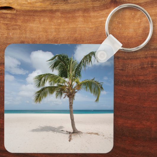 Tropical Beaches Eagle Beach, Aruba Sleutelhanger (Achterkant)