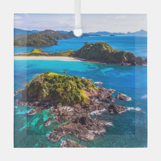Tropical Beaches | El Nido Phillipines Glas Ornament (Voorkant)