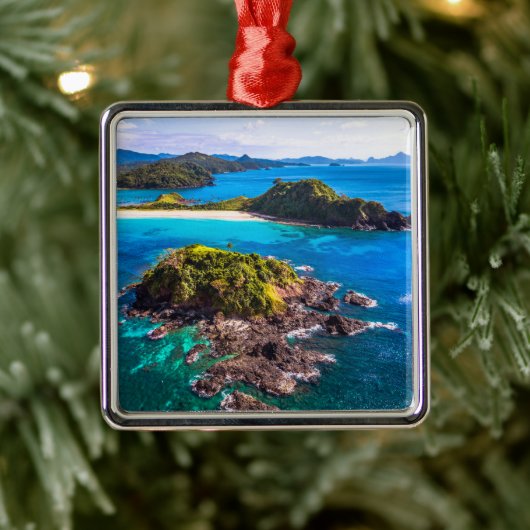 Tropical Beaches | El Nido Phillipines Metalen Ornament (Boom)