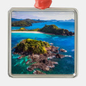 Tropical Beaches | El Nido Phillipines Metalen Ornament (Voorkant)