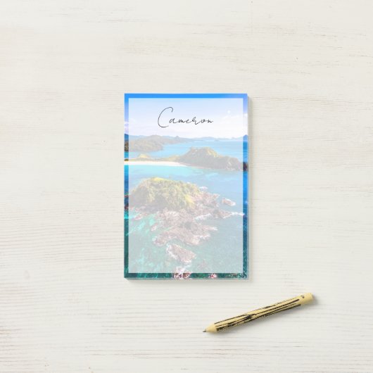 Tropical Beaches | El Nido Phillipines Post-it® Notes (Op bureau)