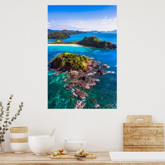 Tropical Beaches | El Nido Phillipines Poster (Keuken)