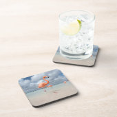 Tropical Beaches Flamingos Beach, Aruba Bier Onderzetter (Rechterzijde)