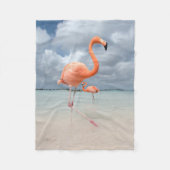 Tropical Beaches Flamingos Beach, Aruba Fleece Deken (Voorkant)