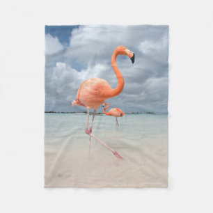 Tropical Beaches Flamingos Beach, Aruba Fleece Deken