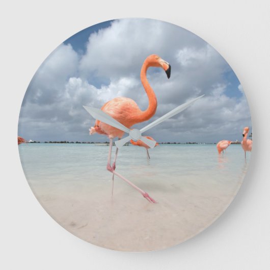 Tropical Beaches | Flamingos Beach, Aruba Grote Klok (Voorkant)