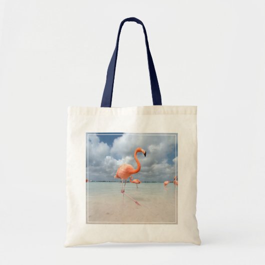 Tropical Beaches Flamingos Beach, Aruba Tote Bag (Voorkant)