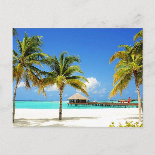 Tropical Beaches Island & Lagoon, Maldives Briefkaart (Voorkant)