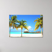 Tropical Beaches Island & Lagoon, Maldives Canvas Afdruk (Voorkant)