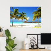 Tropical Beaches Island & Lagoon, Maldives Poster (Thuiskantoor)