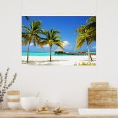 Tropical Beaches Island & Lagoon, Maldives Poster (Keuken)