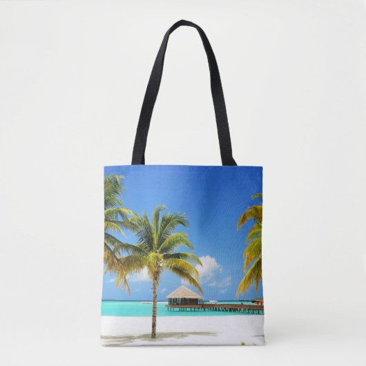 Tropical Beaches Island & Lagoon, Maldives Tote Bag (Voorkant)