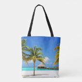 Tropical Beaches Island & Lagoon, Maldives Tote Bag (Achterkant)