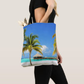 Tropical Beaches Island & Lagoon, Maldives Tote Bag (Dichtbij)