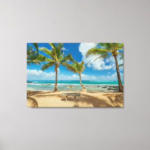 Tropical Beaches Kuau Cove Beach, Maui Hawaii Canvas Afdruk