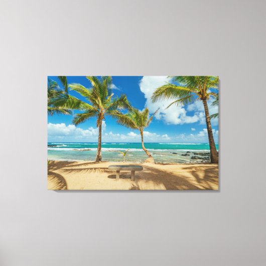 Tropical Beaches Kuau Cove Beach, Maui Hawaii Canvas Afdruk (Voorkant)