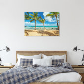 Tropical Beaches Kuau Cove Beach, Maui Hawaii Canvas Afdruk (Insitu (Slaapkamer))