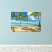 Tropical Beaches Kuau Cove Beach, Maui Hawaii Canvas Afdruk (Insitu (Houten vloer))