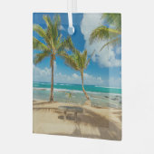 Tropical Beaches Kuau Cove Beach, Maui Hawaii Glas Ornament (Voorkant links)